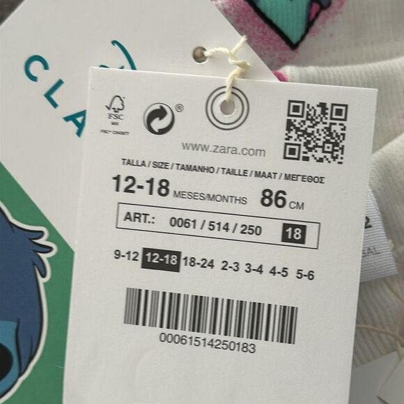 ZARA Kids | White | STITCH “LOVE” © DISNEY BIKE SHORTS - Picture 7 of 7